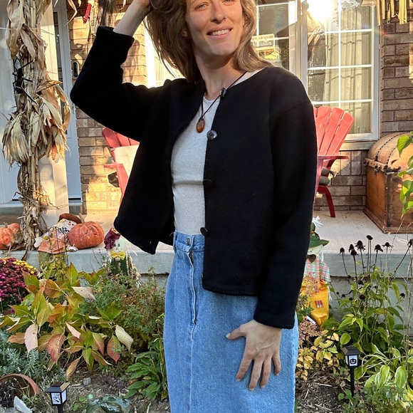 Rainbow Bridge 100% Wool Cardigan - Picture 3 of 5